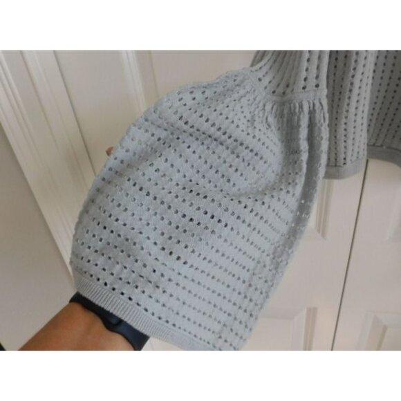 BCBGMaxazria Open Knit Bell Sleeve Cold Shoulder LUCIA Top size SMALL - Picture 6 of 7